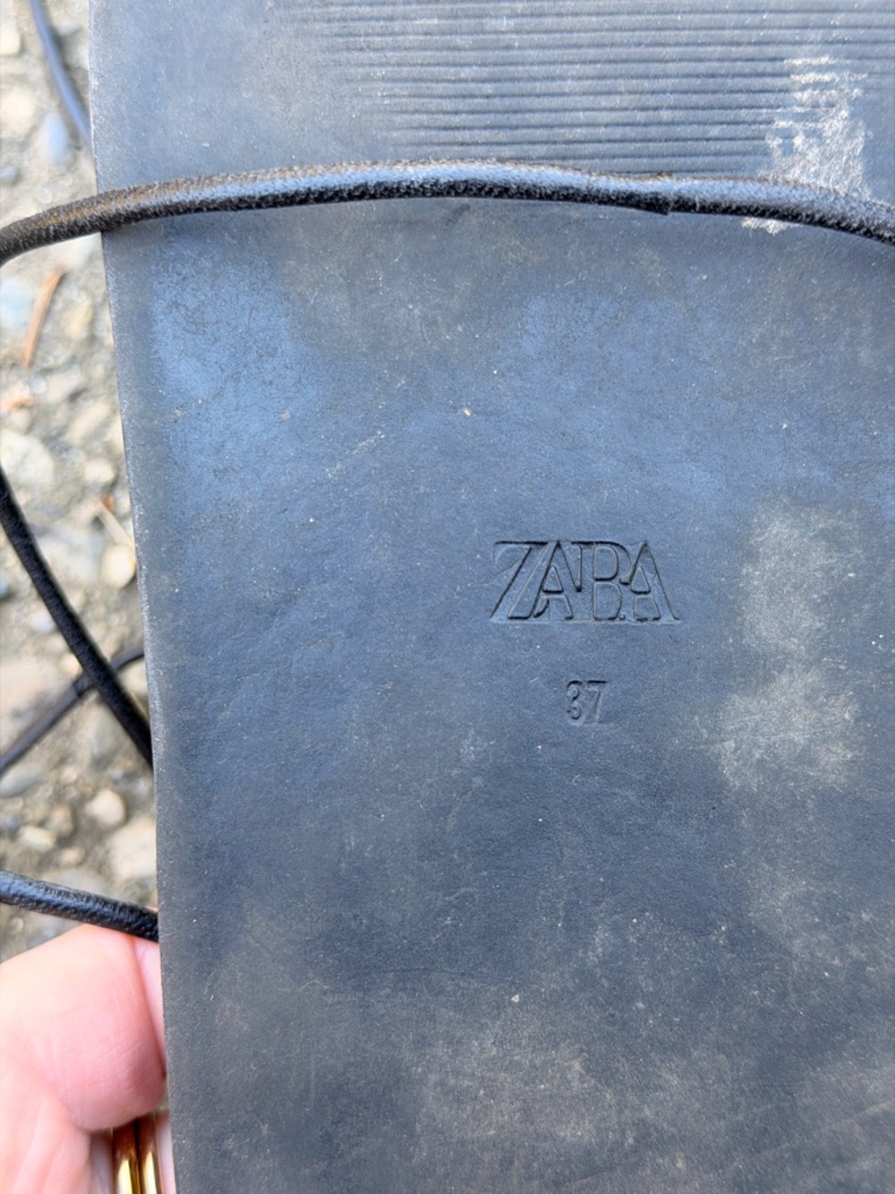 ZARA Lace-Up Black Gladiator Sandal for Women - Picture 4 of 7